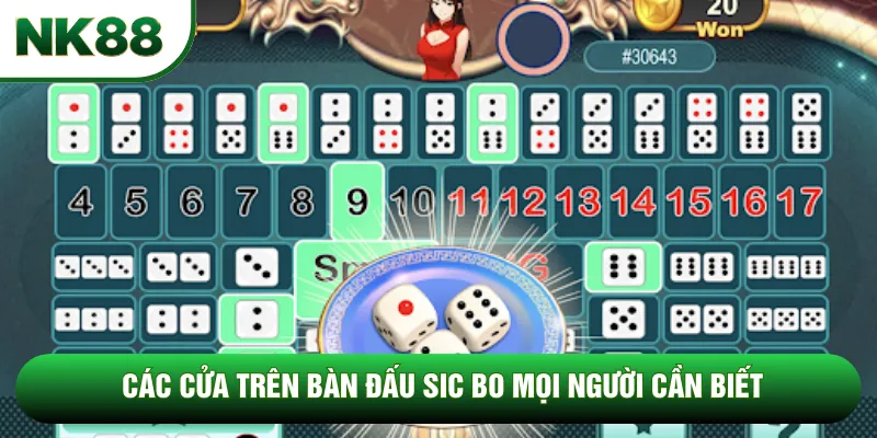 Các cửa trên bàn đấu sic bo mọi người cần biết