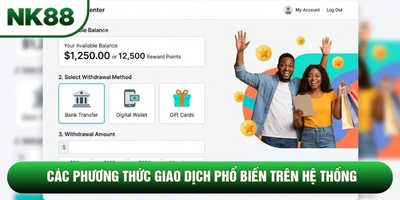 Các phương thức giao dịch phổ biến trên hệ thống