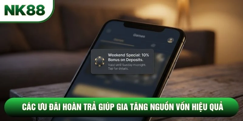 Các ưu đãi hoàn trả giúp gia tăng nguồn vốn hiệu quả