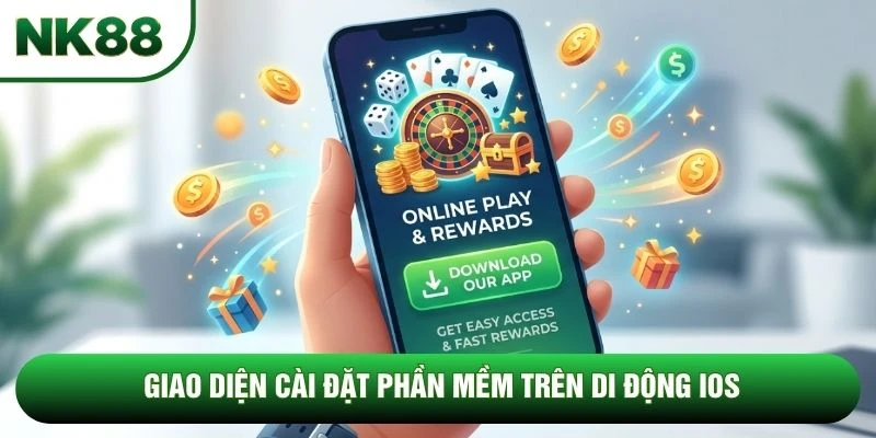 Giao diện cài đặt phần mềm trên di động iOS